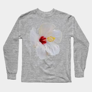 White Hibiscus for Mothers Day Long Sleeve T-Shirt